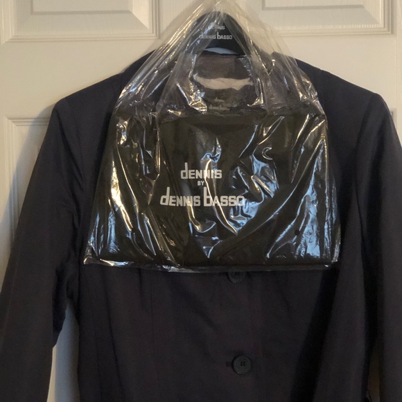Dennis Basso coat size large navy blue - Picture 4 of 5